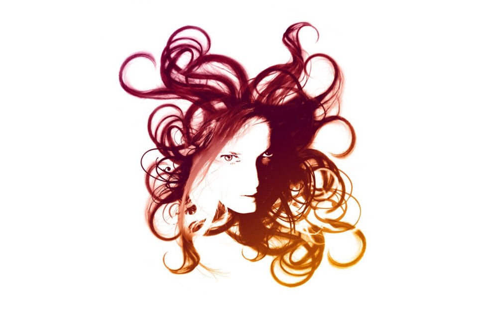 Длинные волосы вектор