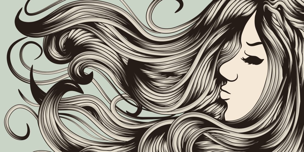 Красивые волосы колышутся