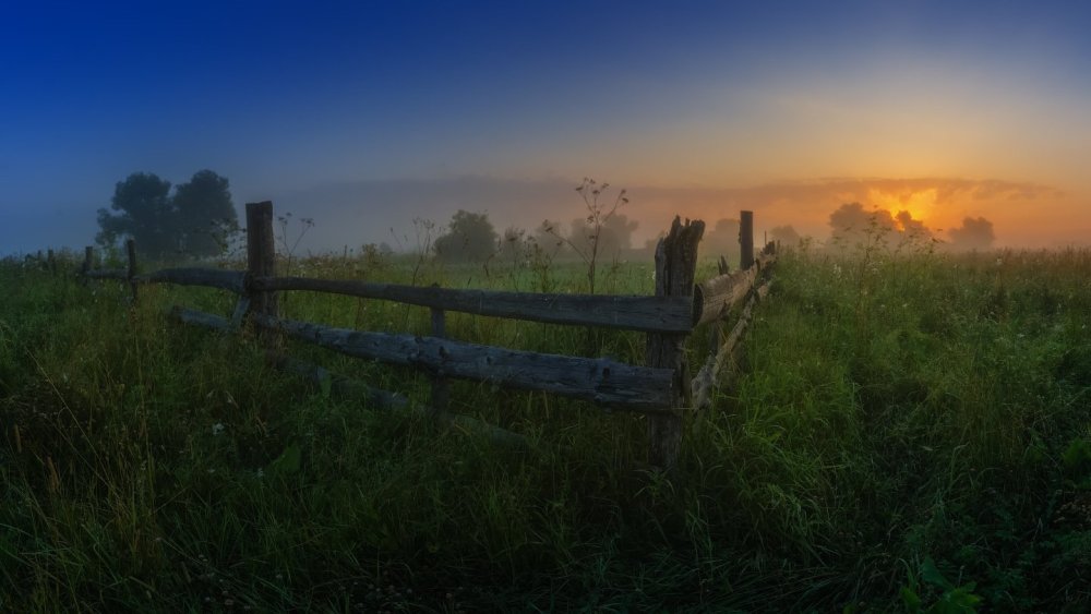 Деревня утро рассвет
