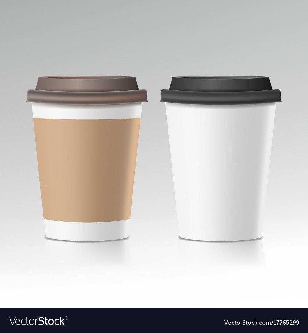 Одноразовый стакан для кофе вектор