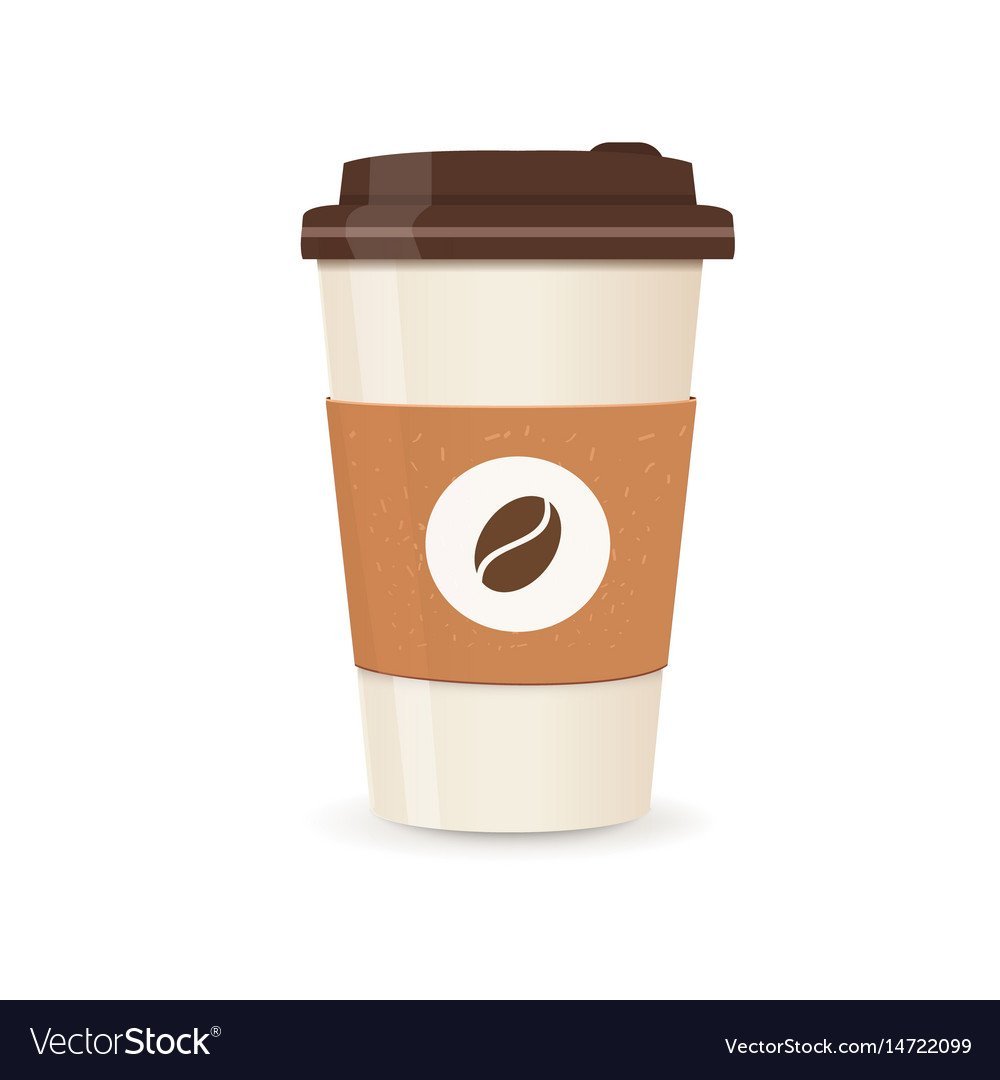 Стаканчик кофе на черном фоне