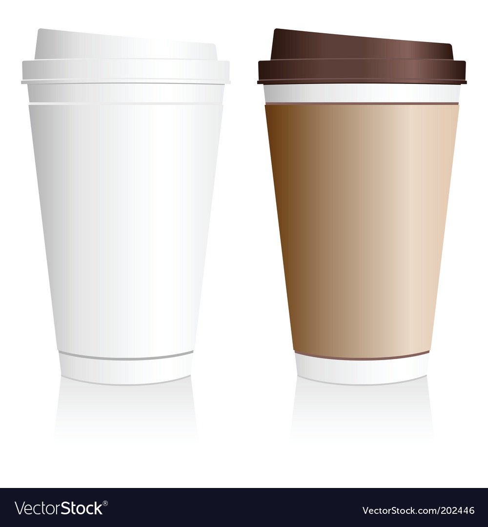 Одноразовый стакан для кофе вектор