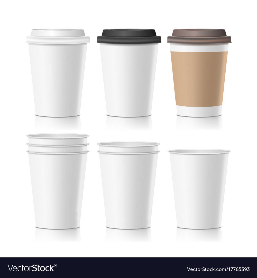 Белый стакан для кофе