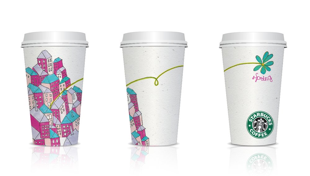 Черно белый стакан