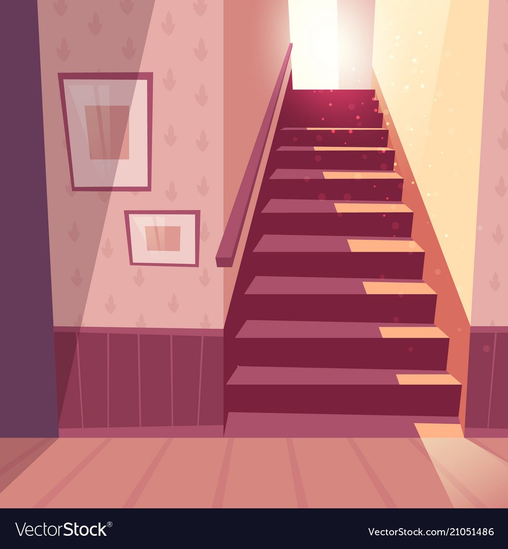 Лестница в доме вектор