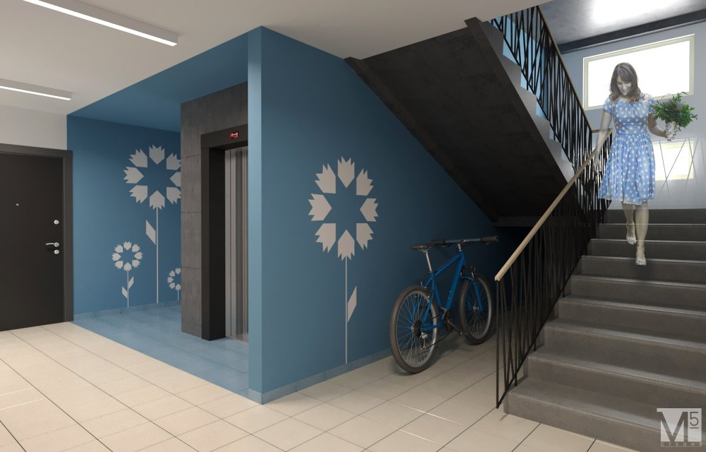 Интерьер рендреы подъезд