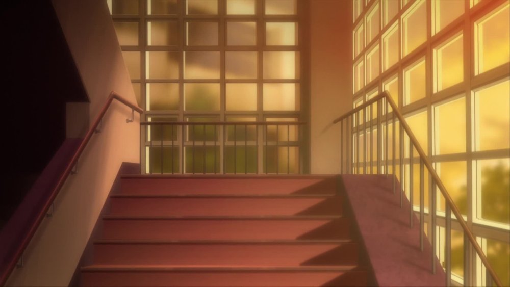 Аниме фон коридор