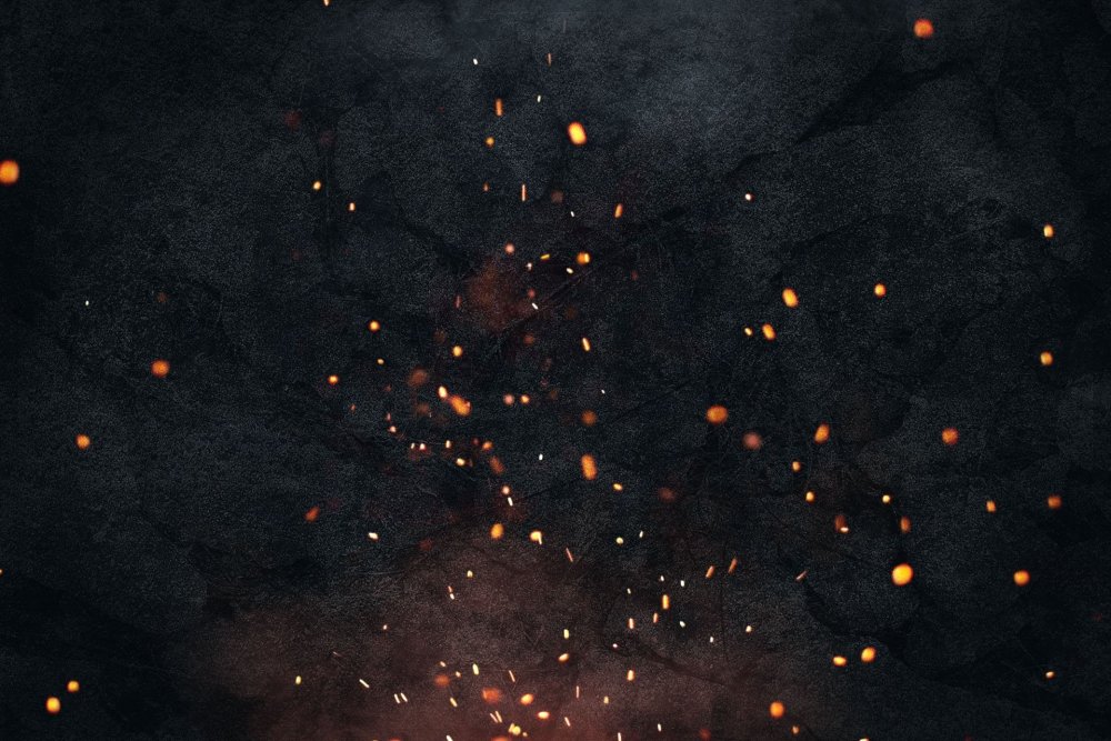 Частицы на черном фоне