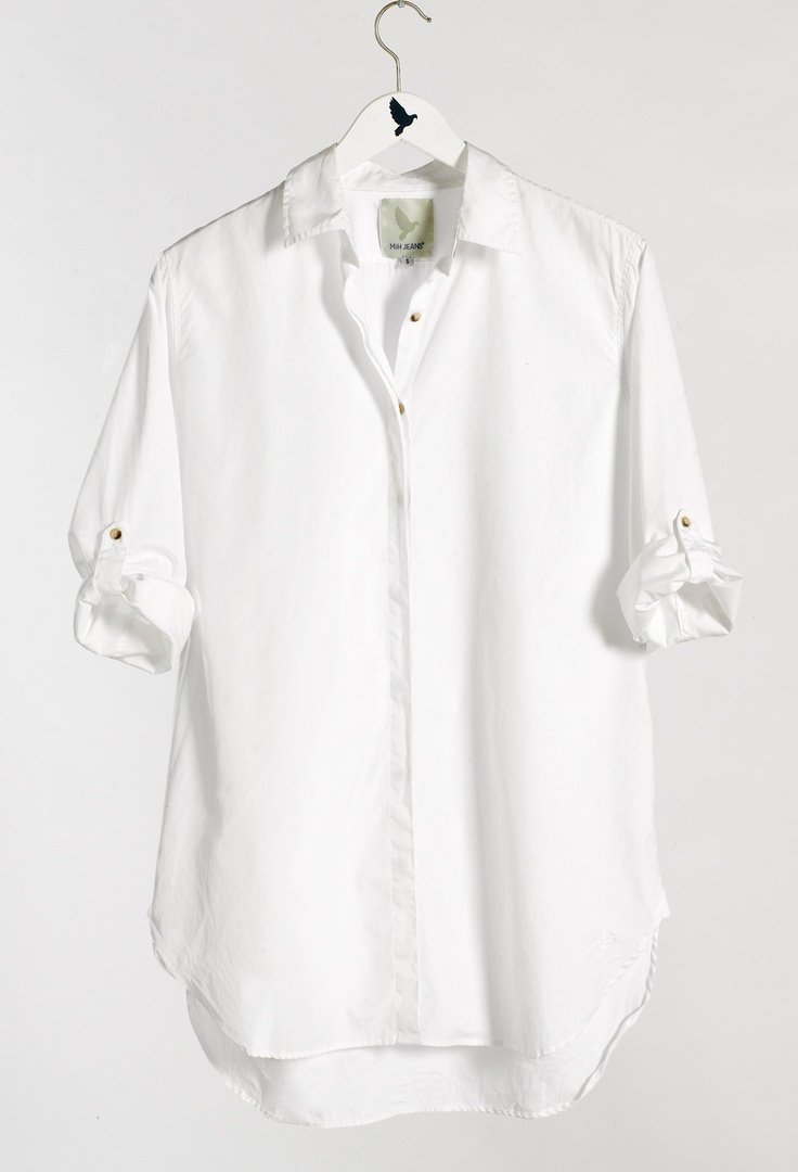 Рубашка оверсайз мужская белая белая