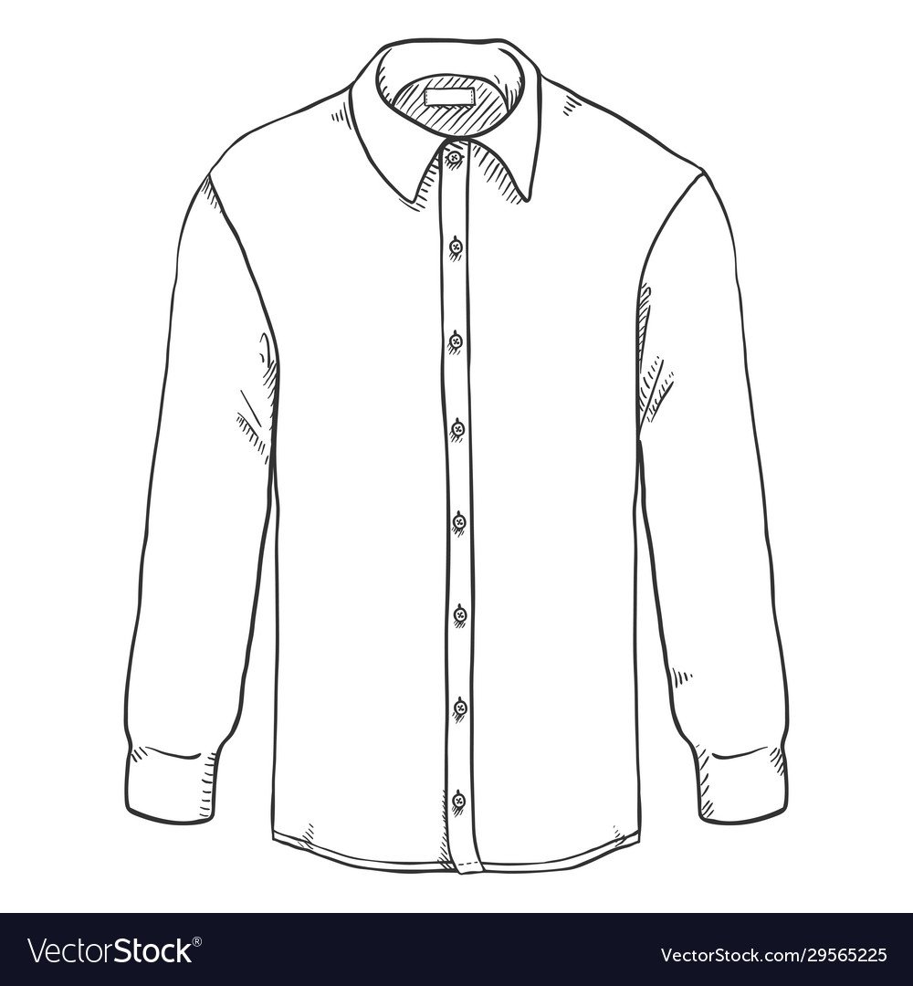 Эскиз рубашки мужской