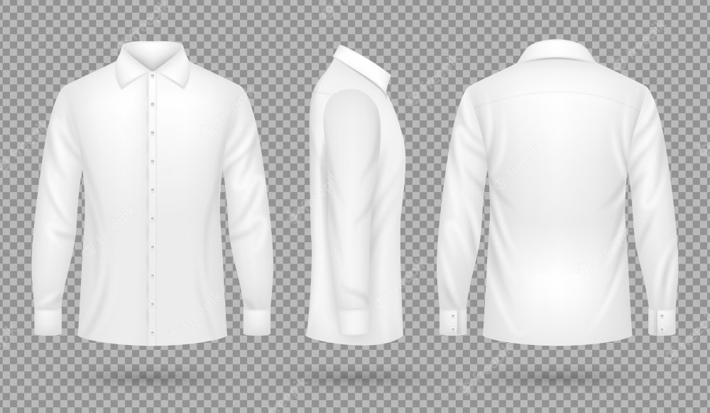 Белая рубашка сбоку