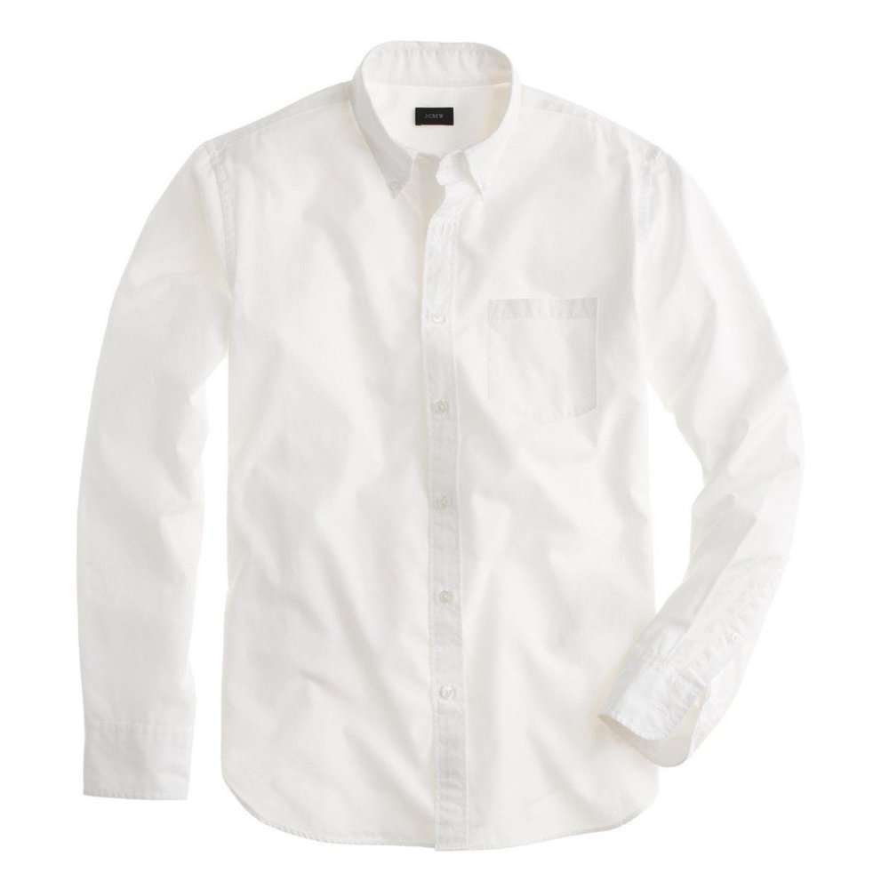 Хлопчатая белая рубашка мужская