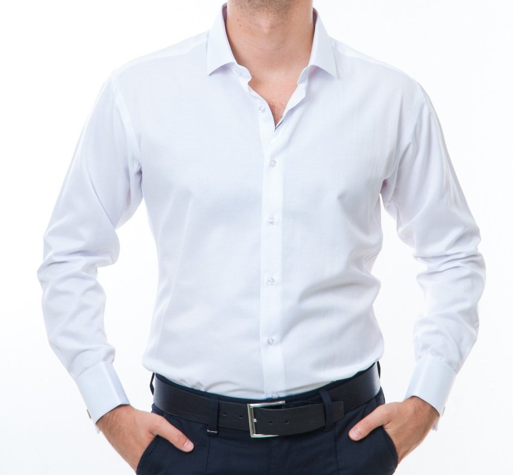 Классическая белая рубашка мужская