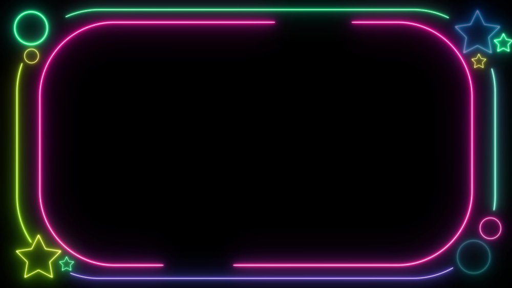 Рамка черный неон