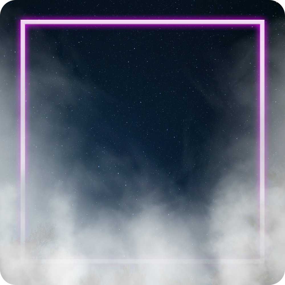 Неоновая прозрачная рамка