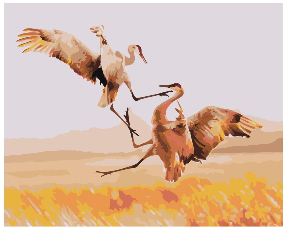 Танцующие стерхи картина