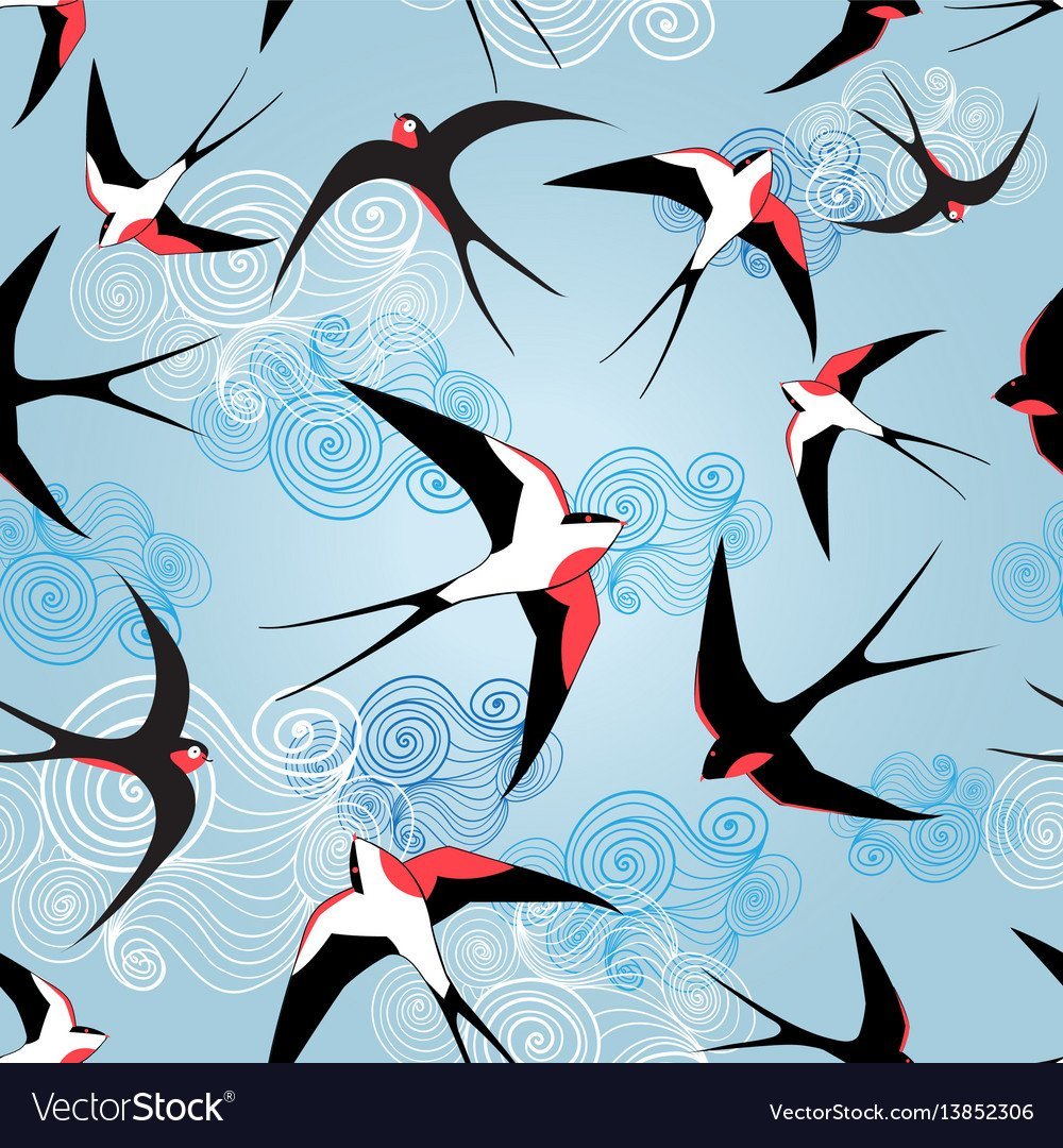 Ласточки фон