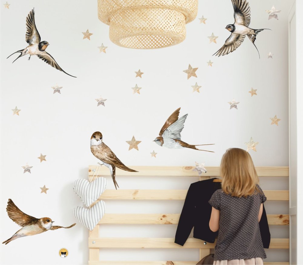 Обои с ласточками для стен