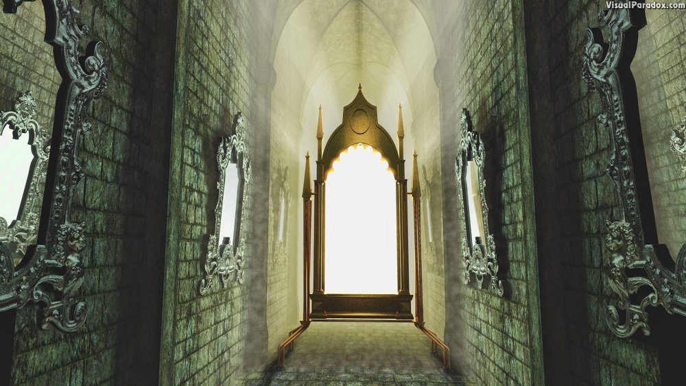 Комната в замке с зеркалом