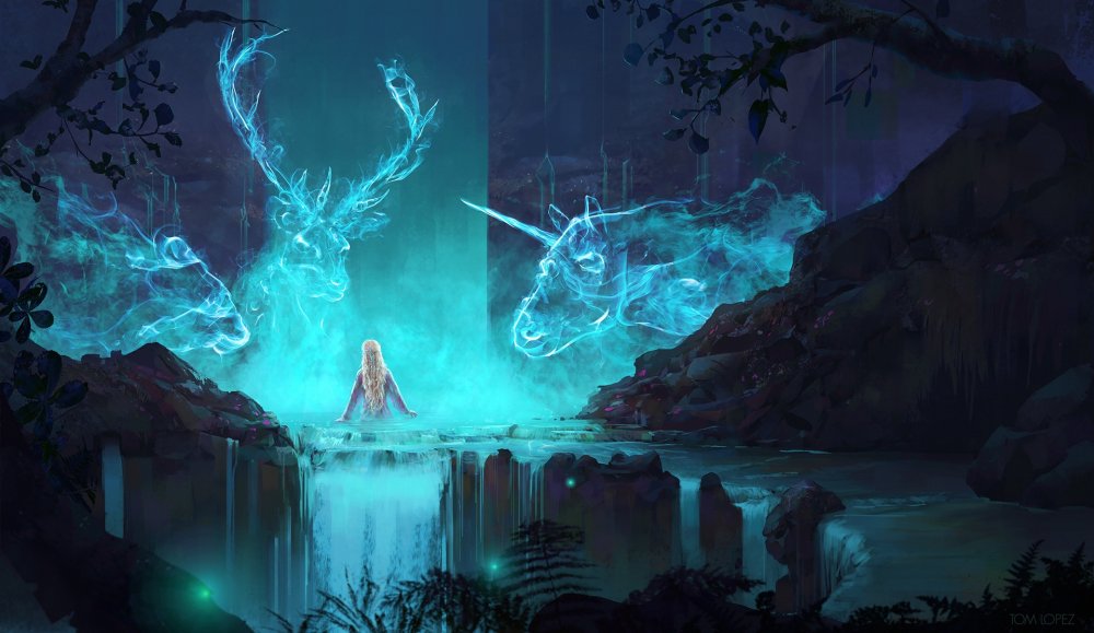 Светящееся дерево фэнтези