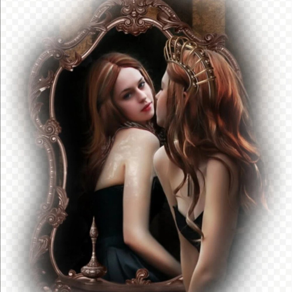 Девушка и зеркало фэнтези