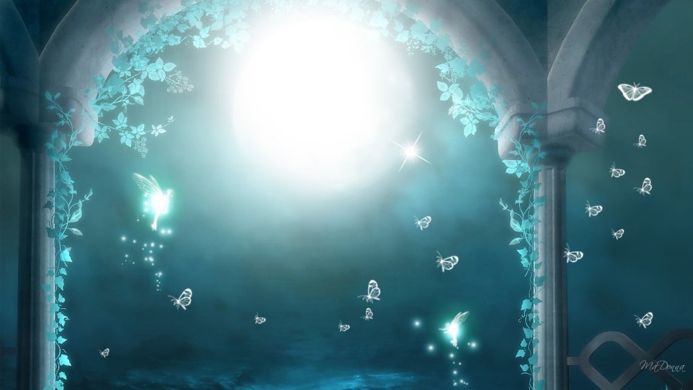 Бирюзовый фон Волшебный