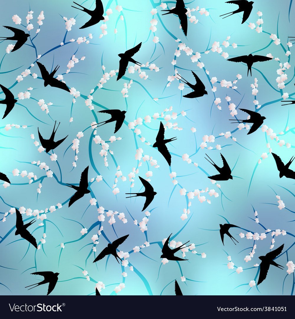 Ласточки на фоне неба