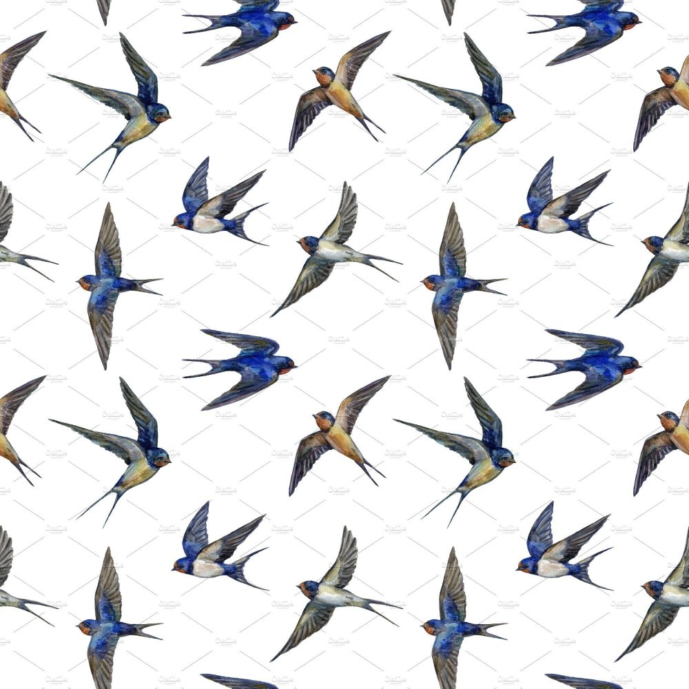 Обои с ласточками для стен