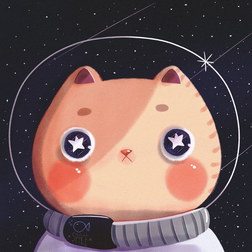 Кот в космосе арт
