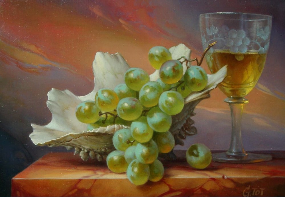 Натюрморт с виноградом