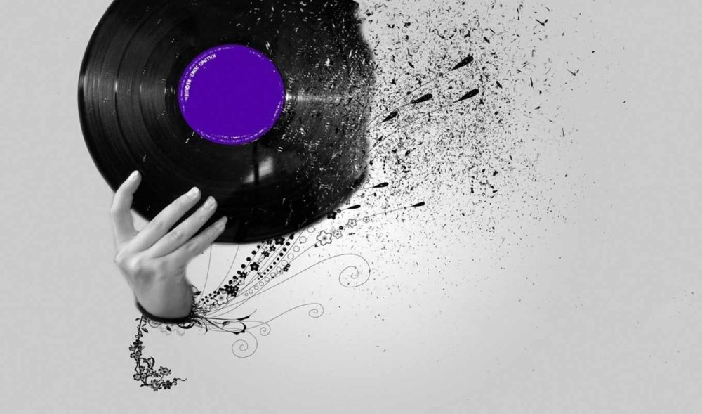 Виниловые пластинки фон