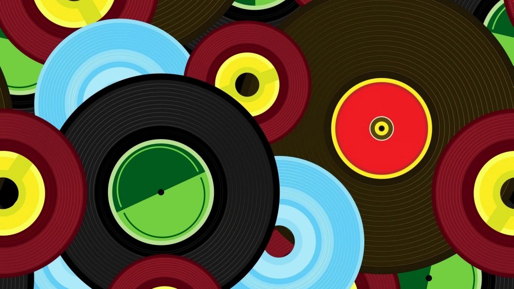 Виниловые пластинки фон