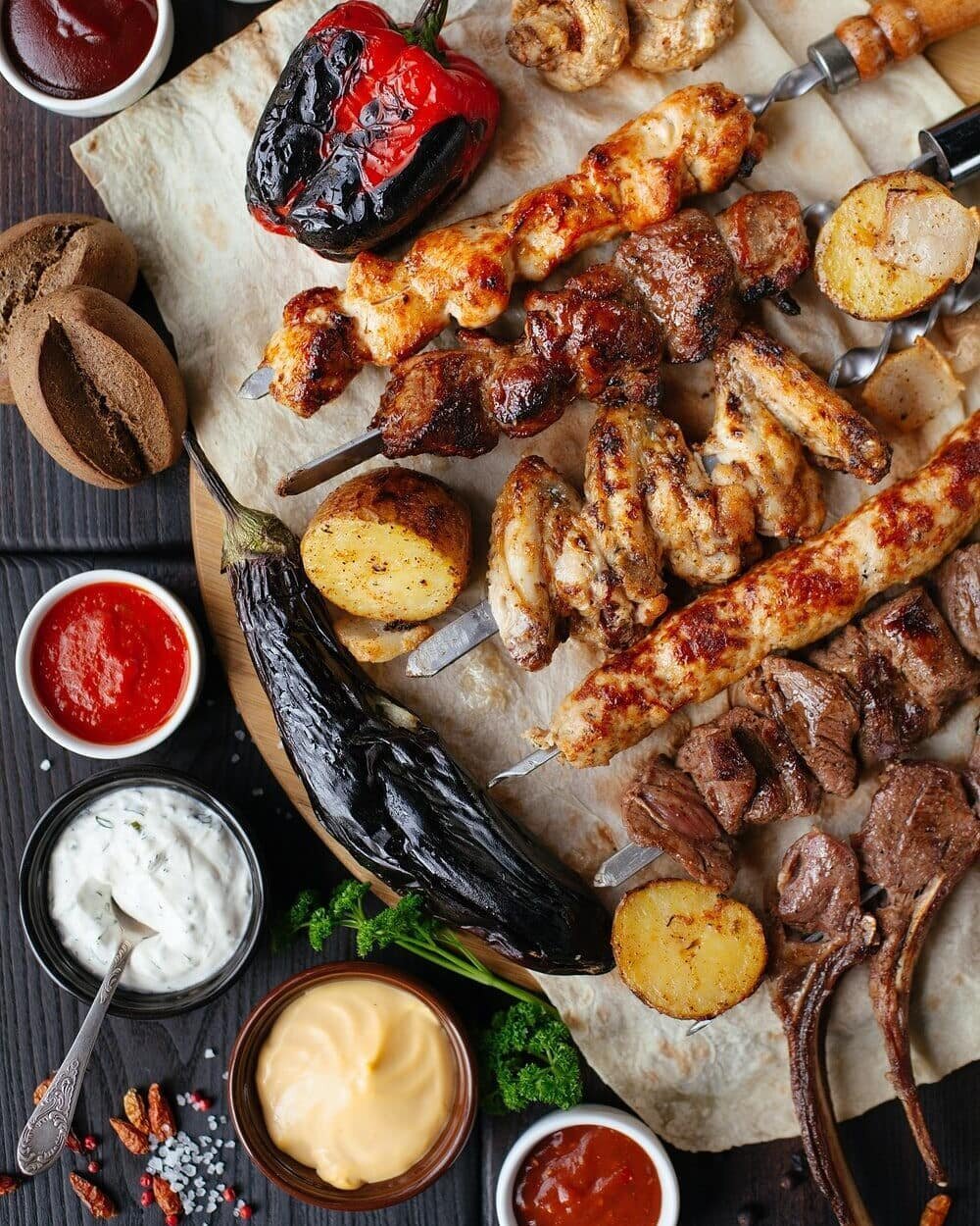 Люля-кебаб шашлык ассорти