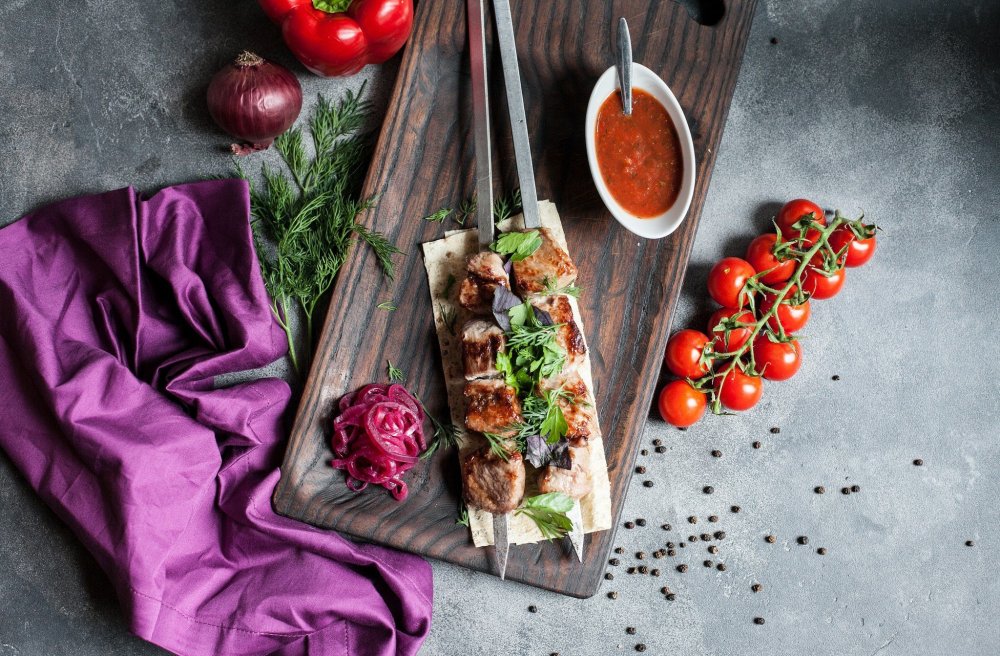 Красивая подача шашлыка