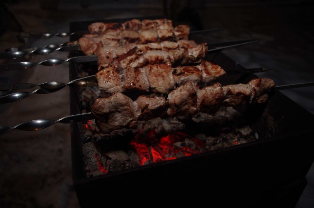 Гриль мелом на доске