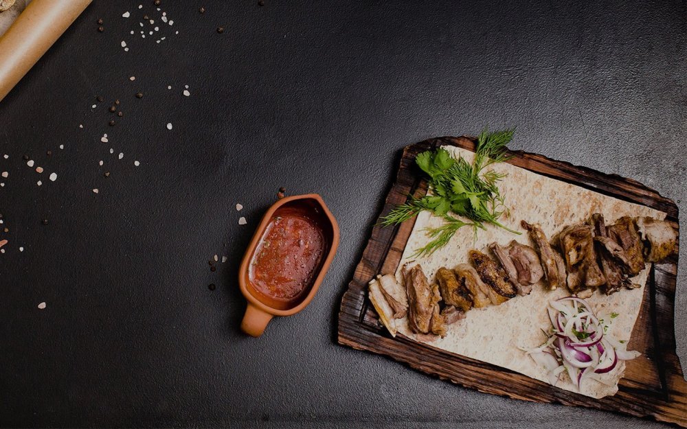 Фон для блюд ресторана