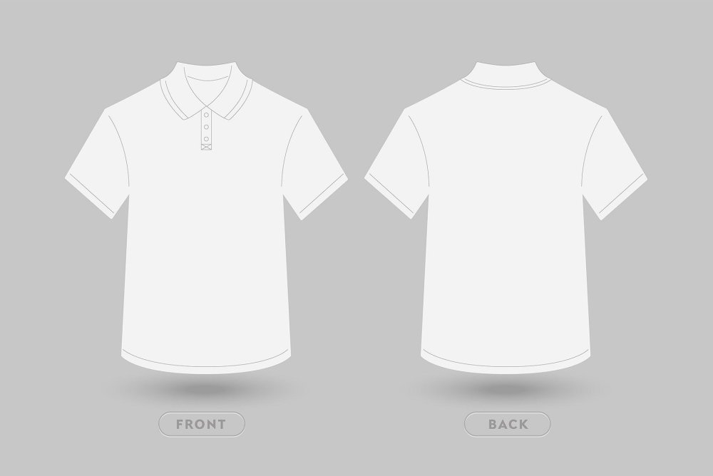 Футболка поло белая мокап