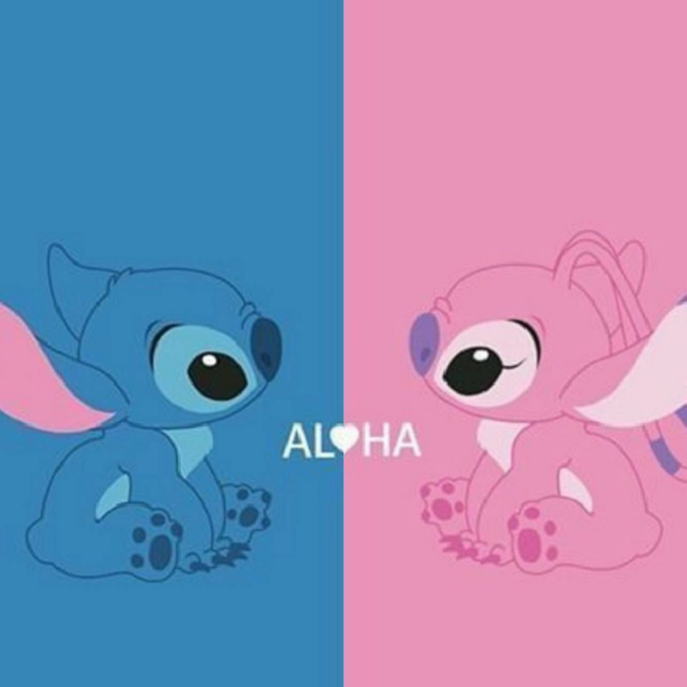 Розовый Стич и голубой Стич
