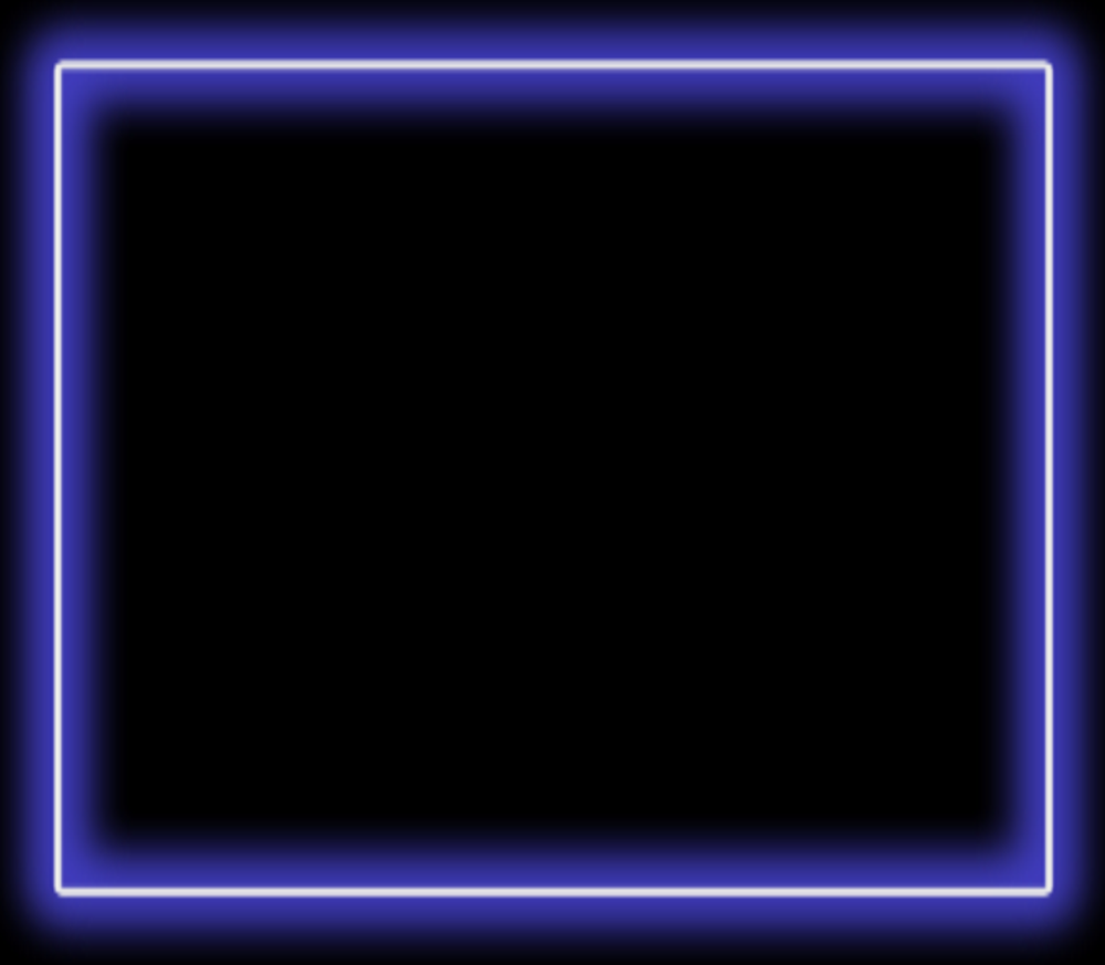 Неоновый квадрат на черном фоне