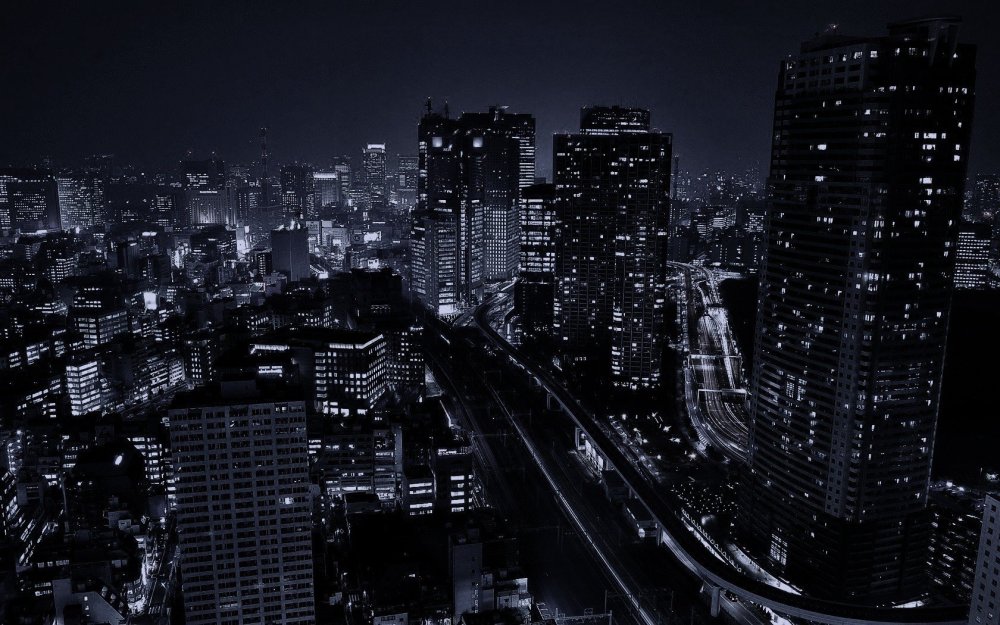 Красивый темный город