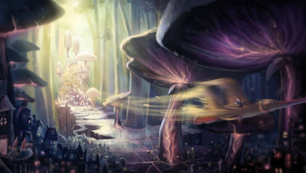 Светящиеся грибы фэнтези