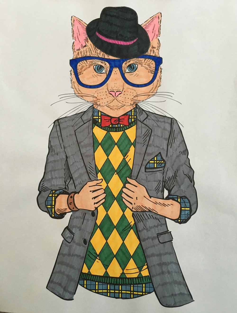 Обои на рабочий стол кот в очках