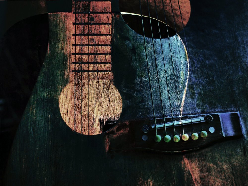 Гитара акустическая гармоника блюз