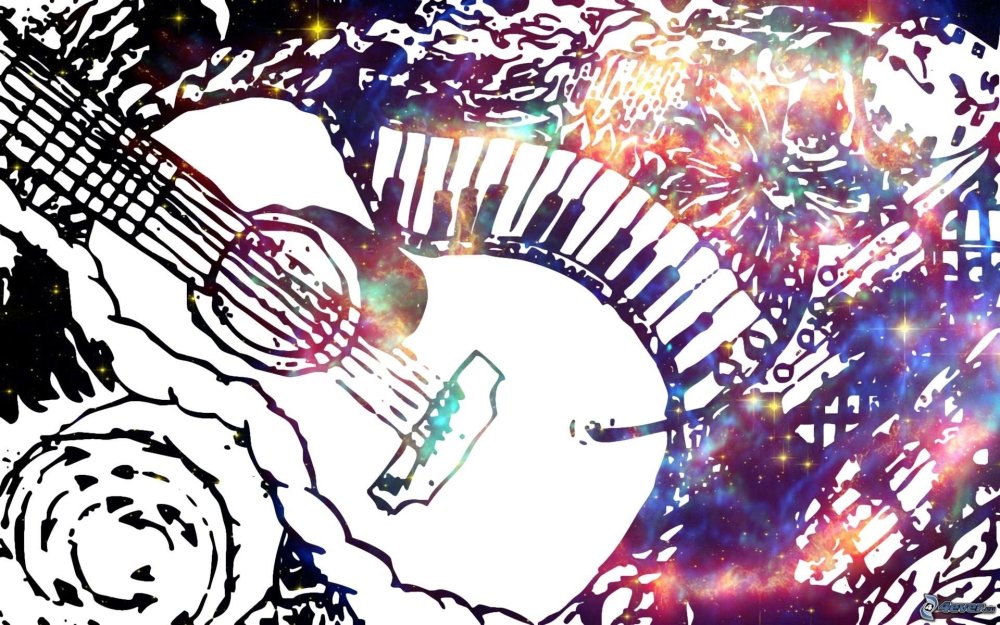 Акустическая гитара чб