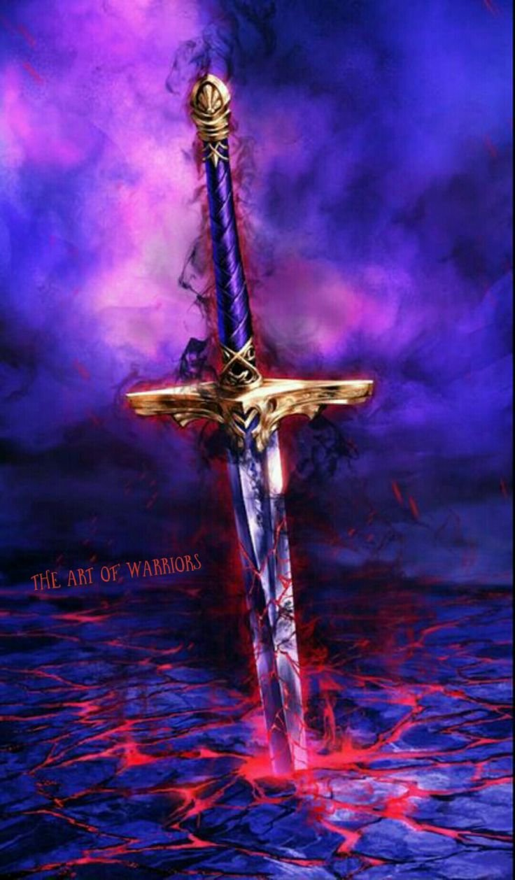 Меч на темном фоне