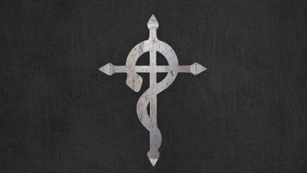Крест на темном фоне