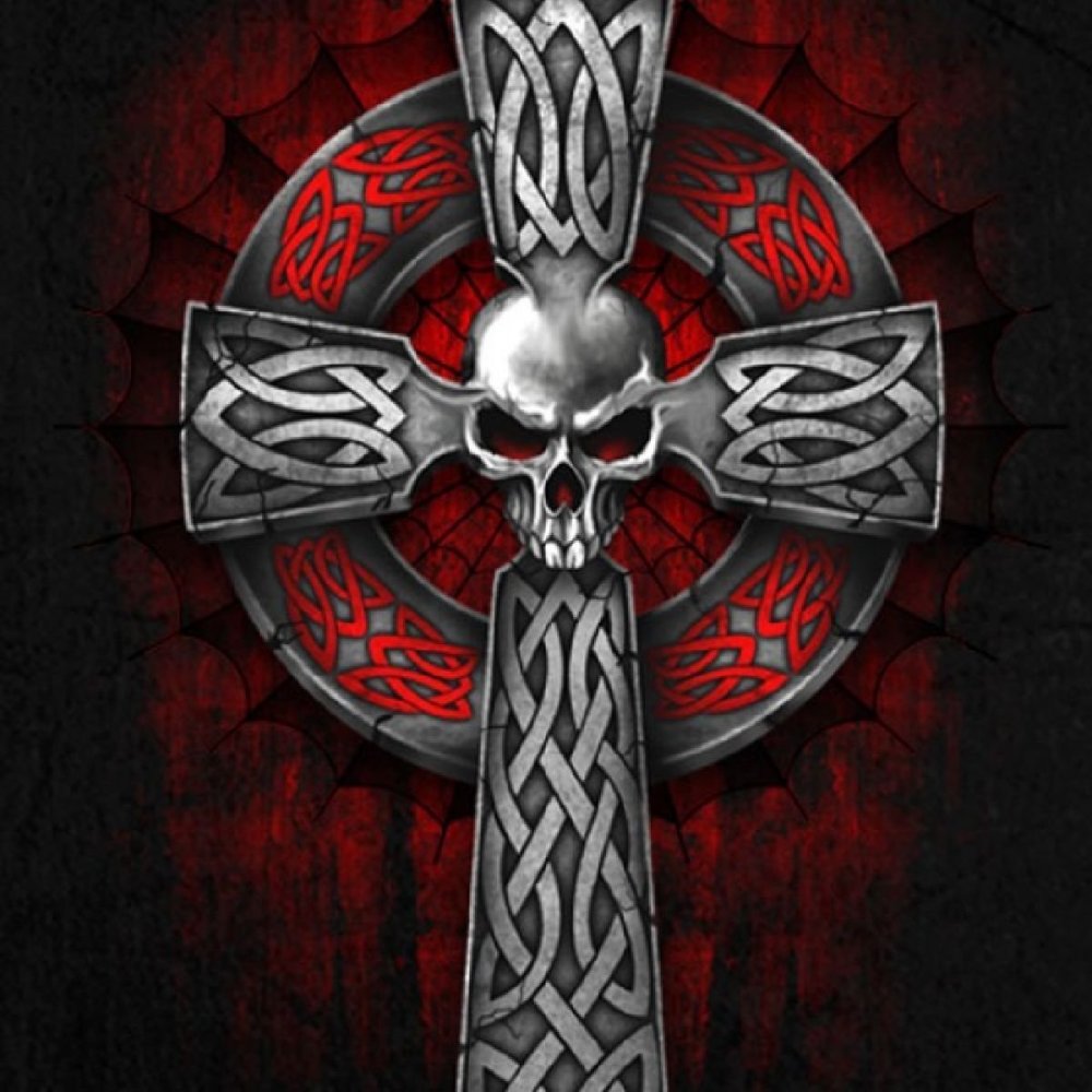 Готический крест эскиз тату