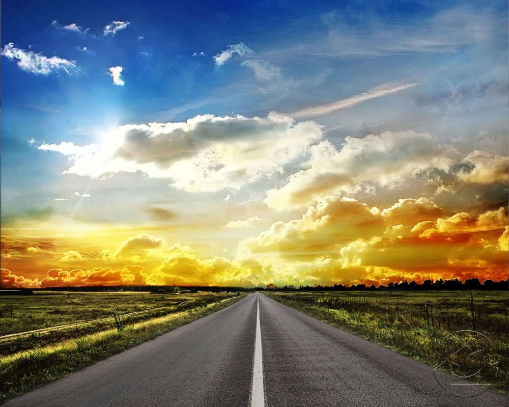 Железная дорога закат