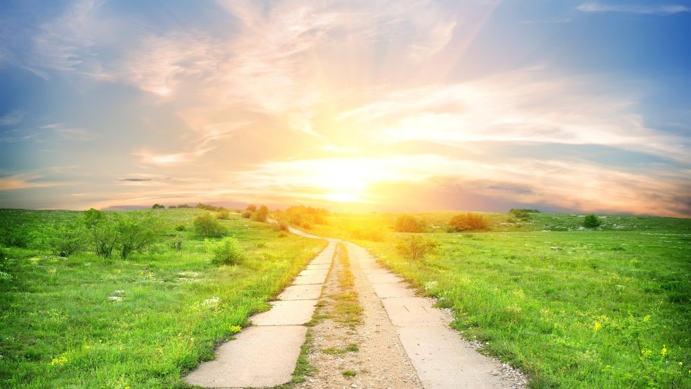 Солнце на дороге