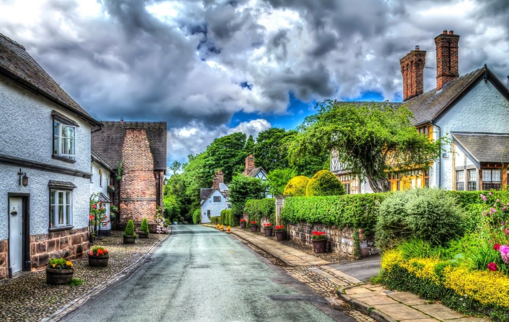 Гластонбери Англия улочки